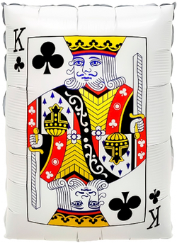 Шар (22''/56 см) Фигура, Покер, Карта Король Треф, 1 шт. в уп.