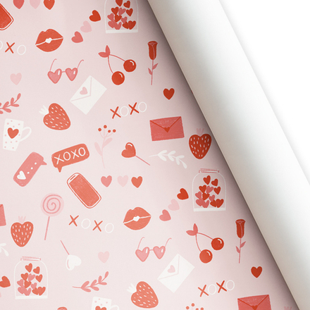 Упаковочная бумага, "Французская любовь", 0,6*0,88 м, 5 листов