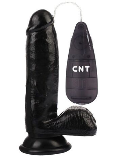 Черный реалистичный вибратор 6.7 Stud Realistic Dildo - 17,5 см. (Цвет: черный)