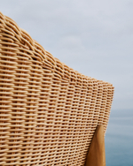 Полубарный стул Galea из тикового дерева и синтетического ротанга, 65 см