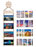 Деревянный пазл, двусторонний EWA Карта мира. Северная Америка (70x18 см)