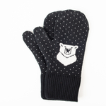 Вязаные варежки "Белый мишка"