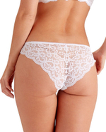 Кружевные трусики-бразилиана Amy (Размер: M) (Цвет: черный с розовым)