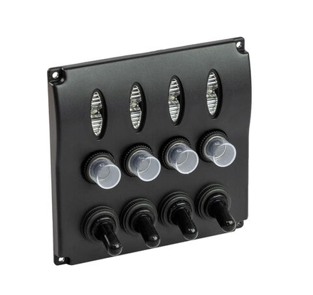 Панель бортового питания 4 переключателя, индикация, автоматы