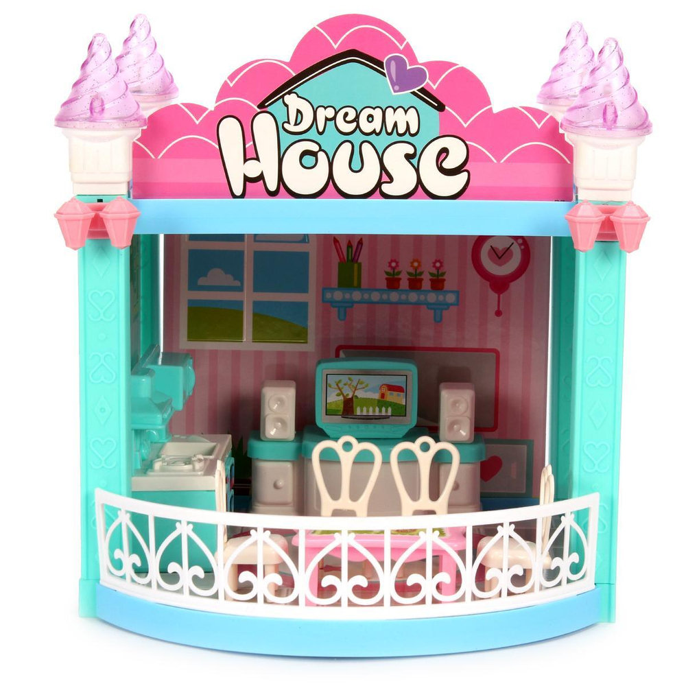 Игрушечный дом для куклы с мебелью коробка 326-D7