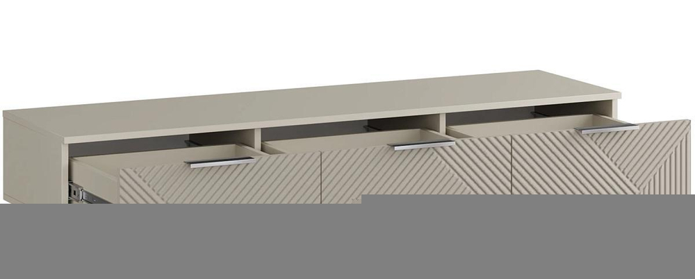 ТВ-тумба Салерно NEW 3 (МДФ) SF-022 Сантьяго Кашемир 5981 BS 148*42*220 см, Бежевый   Фиеста
