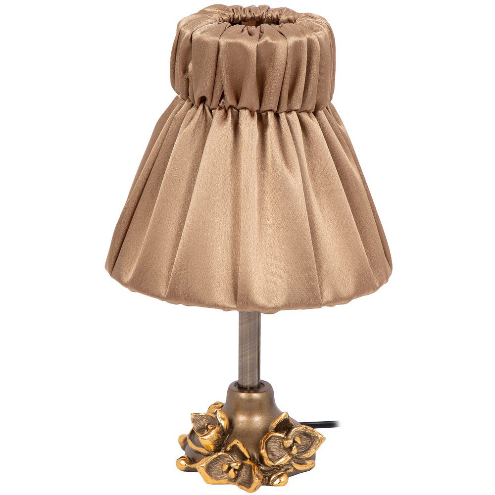 Настольная лампа Орхидея Лайм Бронза с абажуром Адель Бронза