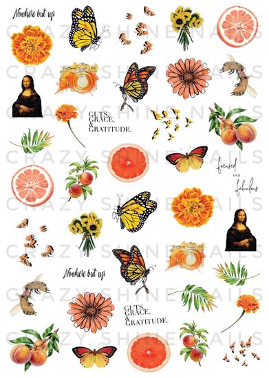 Слайдер-дизайн Crazy Shine Nails mini: Оранжевый