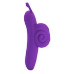 Фиолетовый вибратор на палец в форме улитки Snail