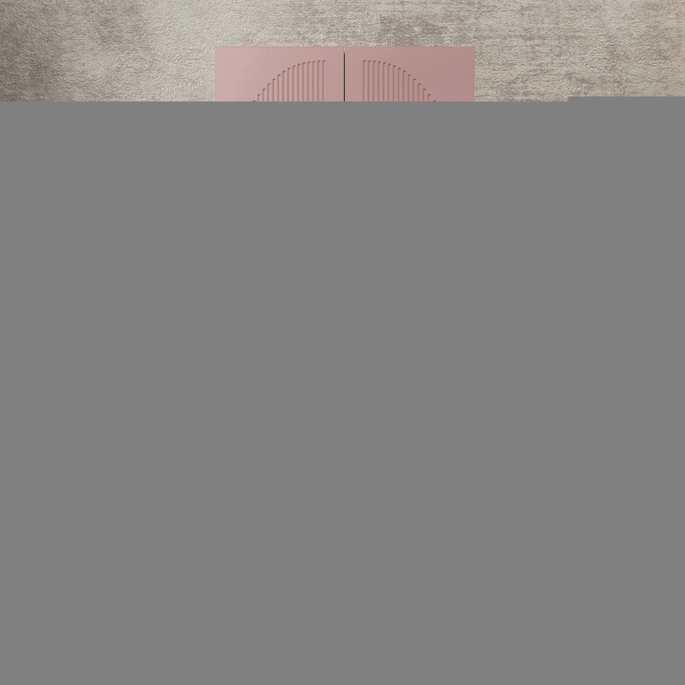 Шкаф Агератум МДФ двухсекционный Лайн бохо (0,27) А10017 матовая - Дуб Сонома 3025  100*50*220