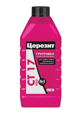 Грунтовка в/д Церезит CT 17 Pro для внутр/наруж работ (1 л)