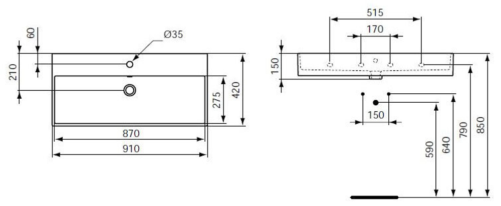 Умывальник Ideal Standard STRADA K078601