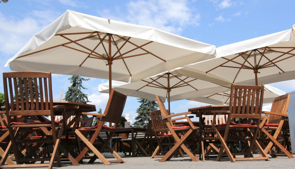 Зонт профессиональный 2х3 м Scolaro Palladio Standard, натуральный, слоновая кость