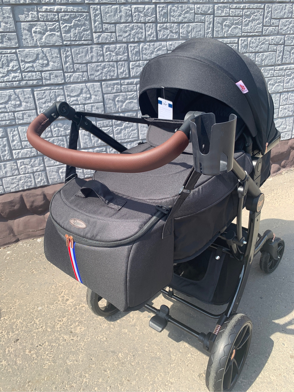 Коляска-трансформер 2в1 DAREX 608 Чёрный текстиль