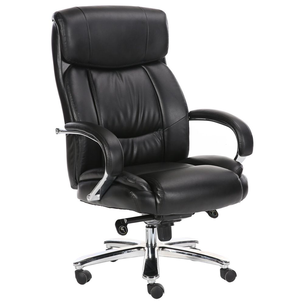 Кресло офисное BRABIX PREMIUM «Direct EX-580», хром, рециклированная кожа, черное, 531824