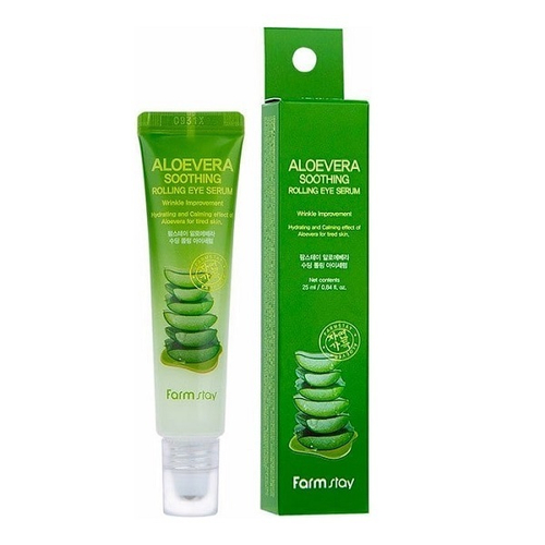 Сыворотка-роллер для кожи вокруг глаз с экстрактом Алоэ Вера FarmStay Aloe Vera Soothing Rolling Eye Serum 25мл