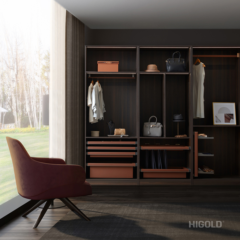 Кожаный ящик для хранения, 710x465x151 мм