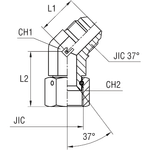 Соединение PN45 JIC 9/16"