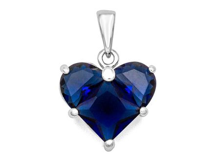 Подвеска Сердце 14,5мм, с кристаллом