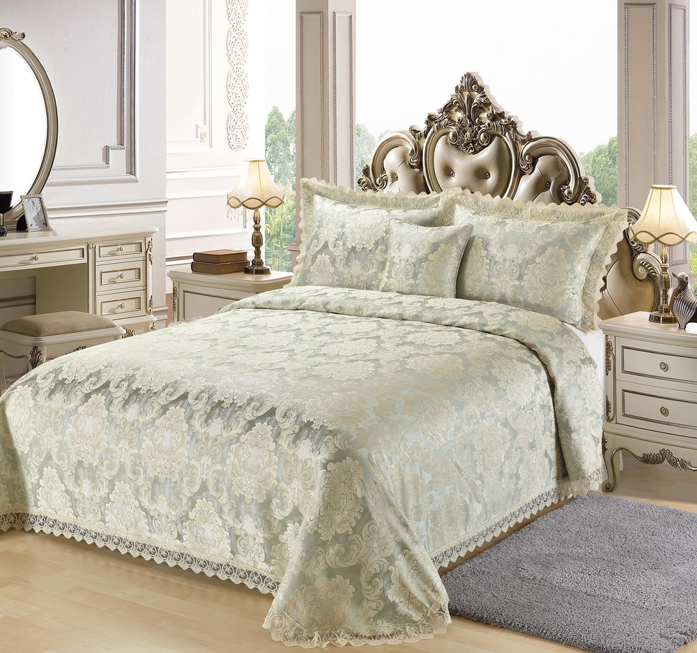 Покрывало 240х260 Sofi De MarkO Сабрина изумруд