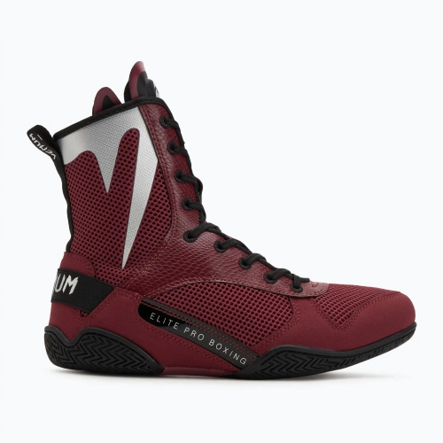 Боксёрки Venum Elite Boxing wine lees/silver logo