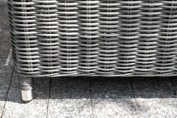 "Кон Панна" диван из искусственного ротанга двухместный, цвет графит