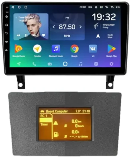 Магнитола для Opel Antara 2006-2015 (перенос БК вниз, серая) - Teyes SPRO+ Android 10, ТОП процессор, 4-32, SIM-слот