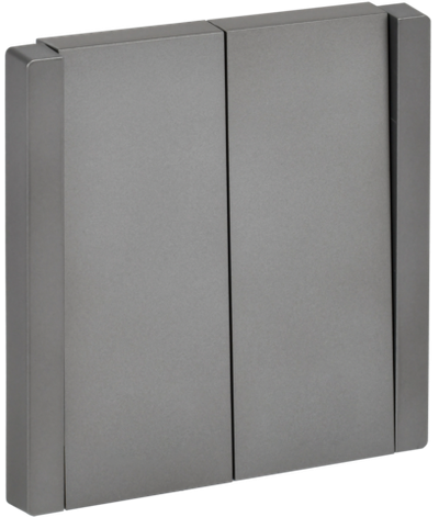 FORTE&PIANO Выключатель 2-клавишный проходной 10А FP507 сталь IEK