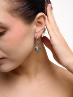 Серьги "Lovely" с лабрадором Silver