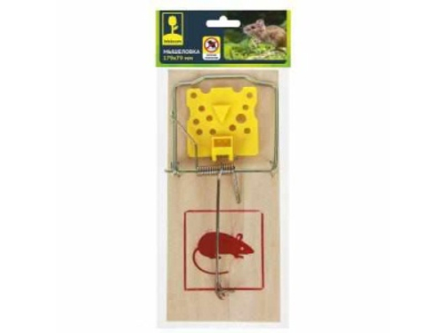 Мышеловка дерево, металл 179*79мм INBLOOM (150шт/кор)