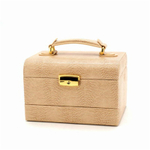 Шкатулка для украшений Jardin D'Ete, цвет бежевый, "рептилия", 20х15,5х13,5 см