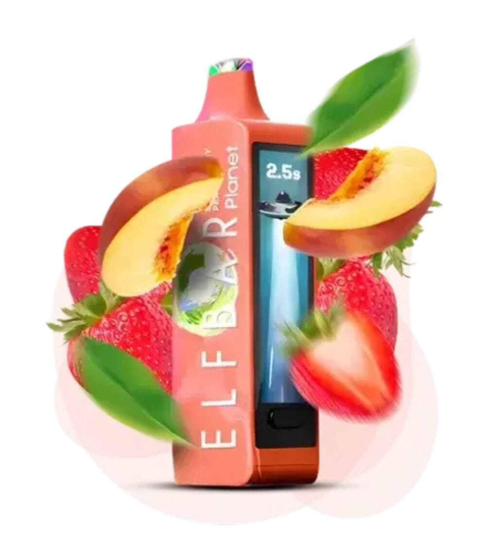 Elf Bar Planet 25000 - Strawberry Peach (5% nic)