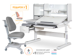 Комплект Mealux Evo парта Florida Multicolor G + кресло Onyx G+PG (арт.EVO-52 W + G MC + Y 110 G+PG)