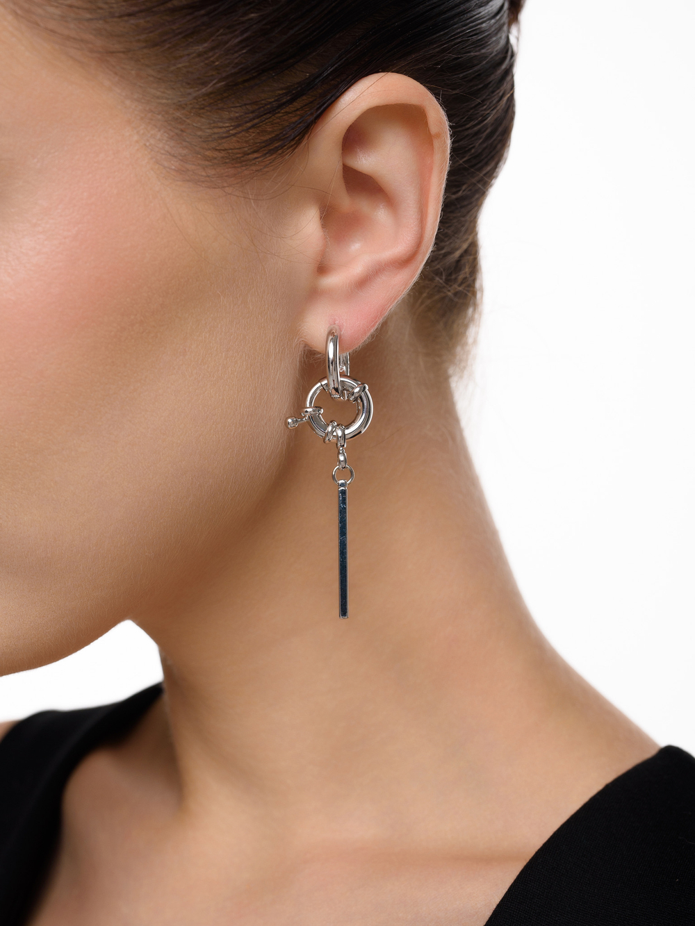 Серьги "Brutal Stick" Silver