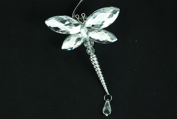 Украшение &quot;Стрекоза&quot; цвет серебро ,12,7 см, (151629)