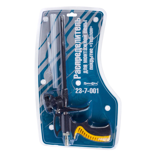 Пистолет для монтажной пены алюминиевый корпус, адаптер, тефлоновое покрытие, шток 18,5см, 23-7-001---