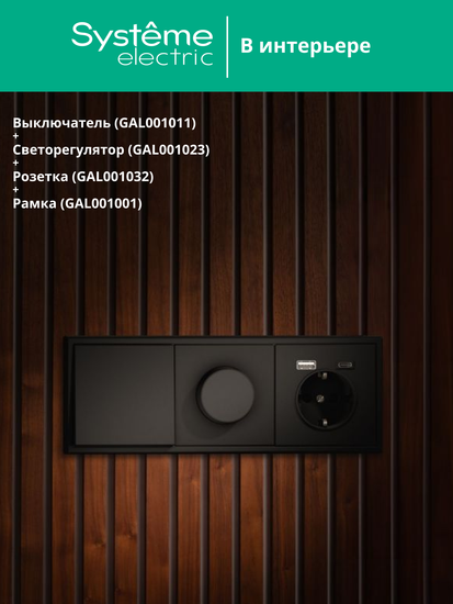 Выключатель 1-кл. ArtGallery (сх. 1) 10AX карбон SE GAL001011