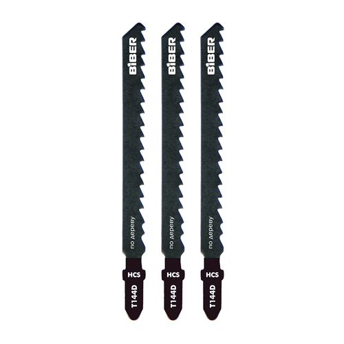 БИБЕР 85281 Полотна по дерев для эл. лобз. 74/4мм  быстр. резТ144 3шт----