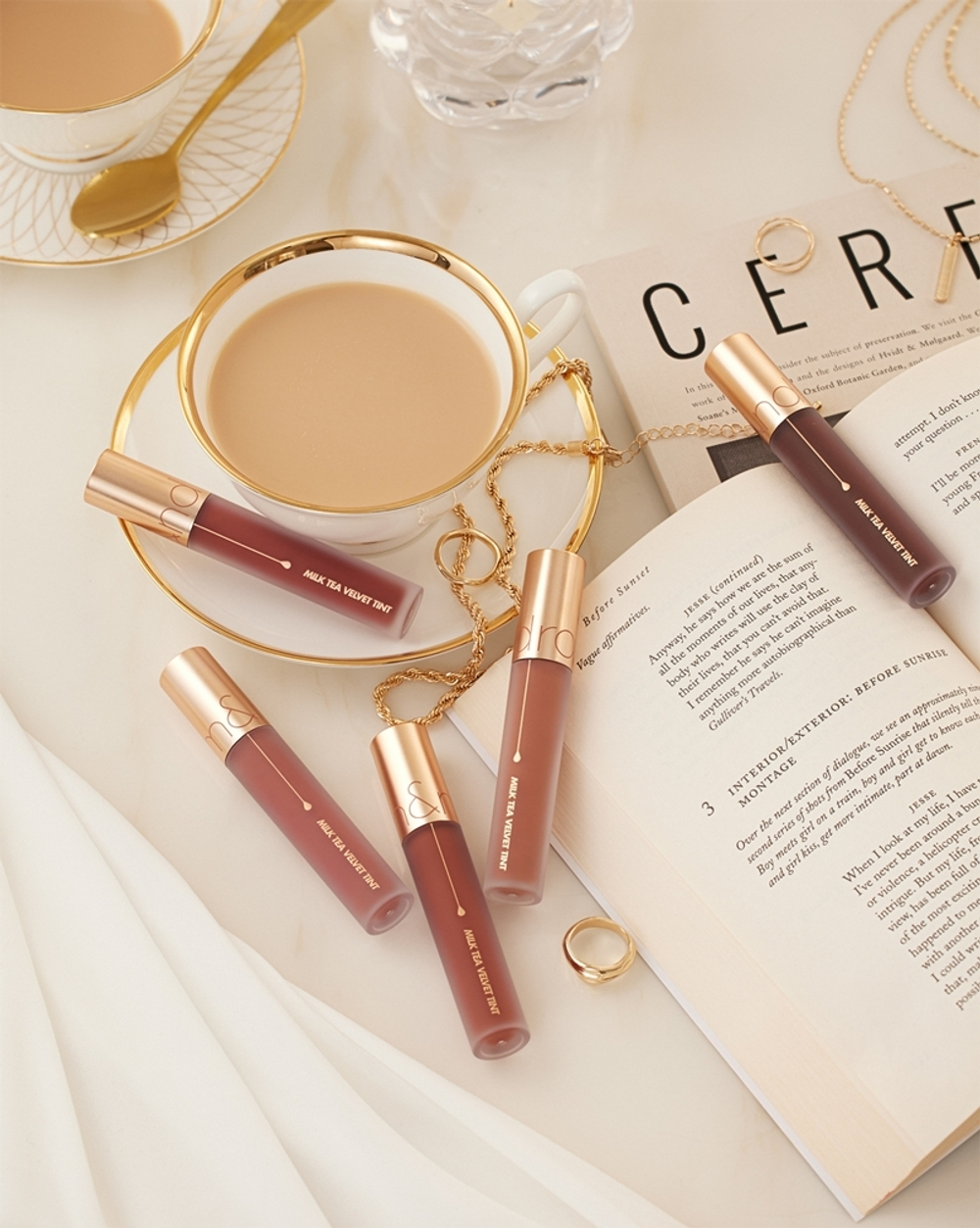 rom&nd Milk Tea Velvet Tint - матовый цвет губ, 4,4 g