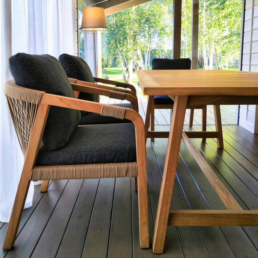 Обеденная группа Ideal Patio ЛЕОНОРЕН каркас тик, стол тик 220