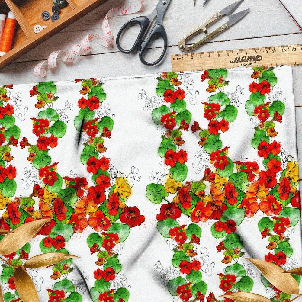 Ткань мембрана переплетение цветов