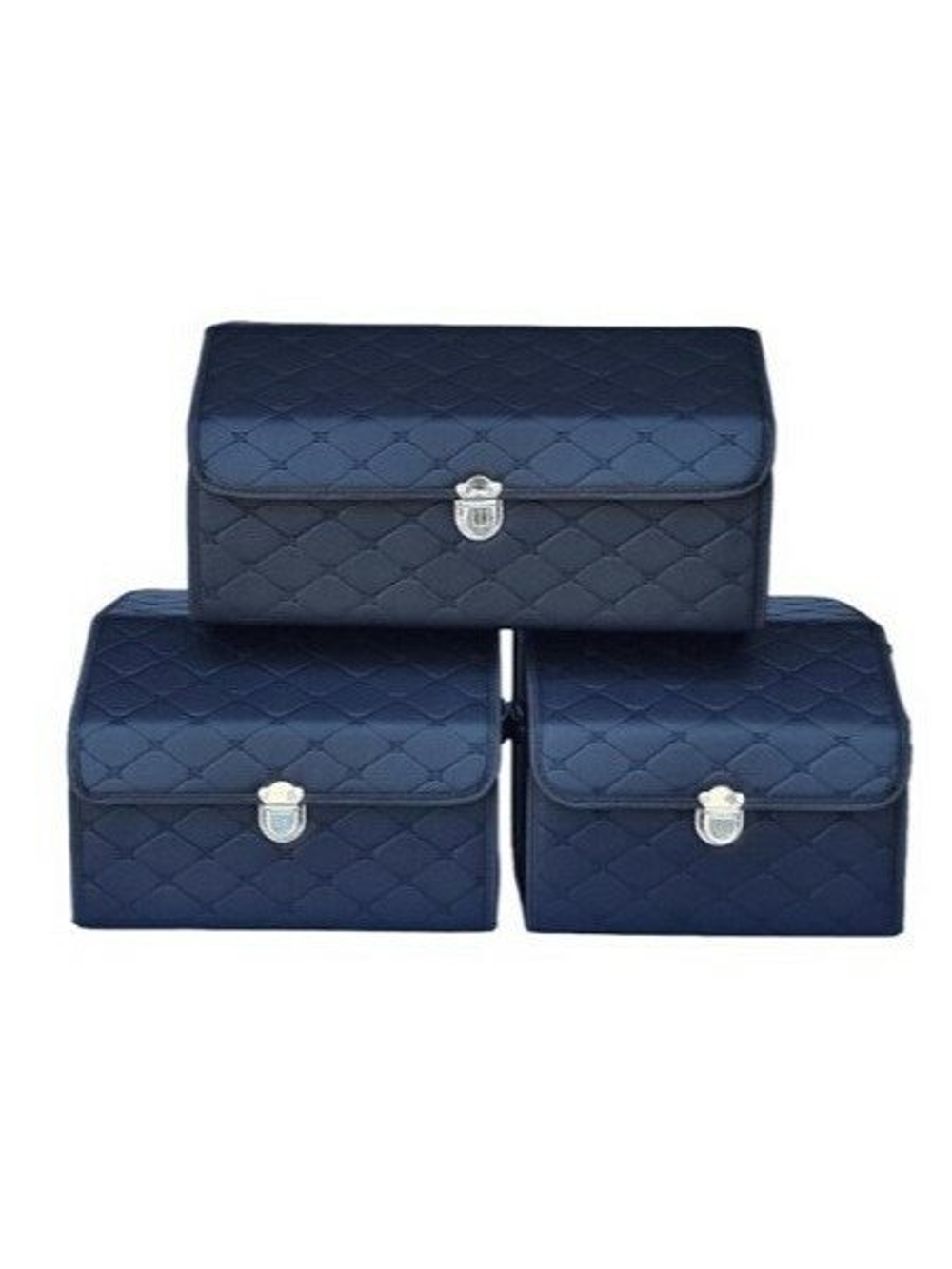 Органайзер бокс в багажник автомобиля автосумка для хранения аксессуаров сумка для инструментов 54х30х30см, черный / синий