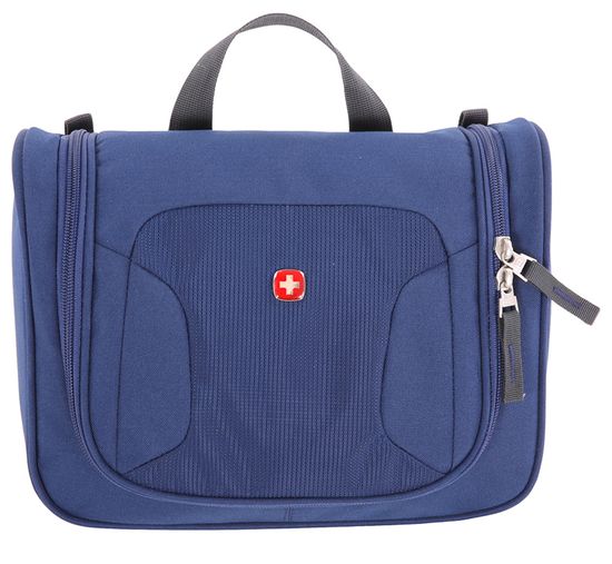 Несессер SWISSGEAR, дорожный, синий, полиэстер, 27х11х22 см