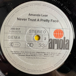 Винтажная виниловая пластинка LP Amanda Lear Never Trust A Pretty Face (Germany 1979) The Sphinx
