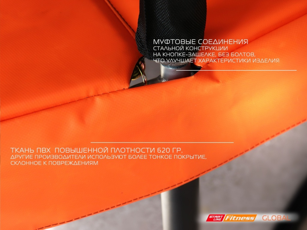 Батут StartLine Fitness 10 футов (Global) с внутренней сеткой, и пластик.лестницей