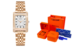 KANGOL Quartz Movement Metal Strap Watch Women"s Watch White Dial KANGOL K966