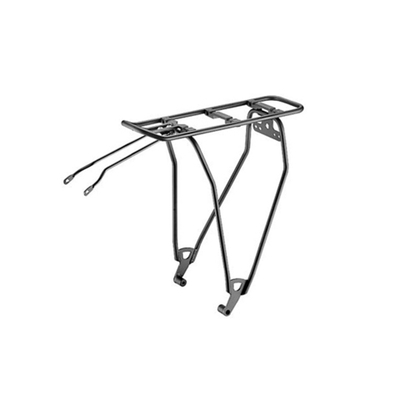Багажник алюм 26", 2-хногий, для дисковых тормозов, усиленное сварное крепление, с клипсой, черный.C