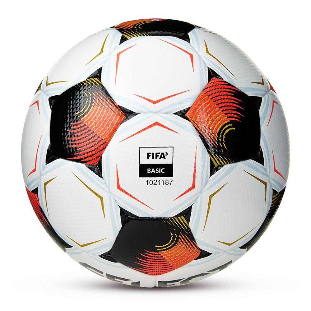 Мяч футб. SELECT Numero 10 V26, 0574071002, р.4, FIFA Basic, 32п, ПУ, гибр.сш, бело-черно-оранжевый