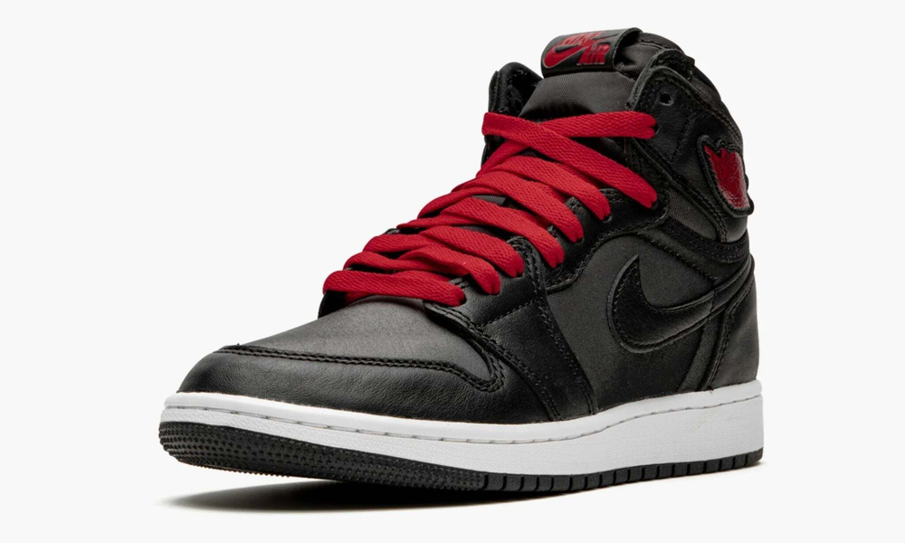 Air Jordan 1 High Retro GS "Black Satin / Gym Red"