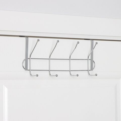 Вешалка на дверь с 4 двойными крючками «Блеск» (31х15х11 см)